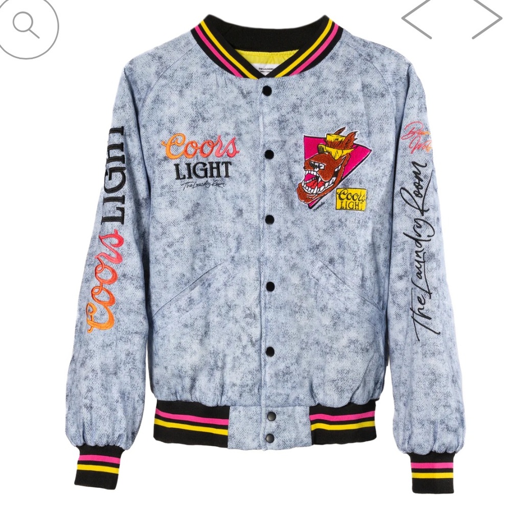 Beerabunga Coors Light Stadium Acid Blue Denim Jacket - The Laundry Room